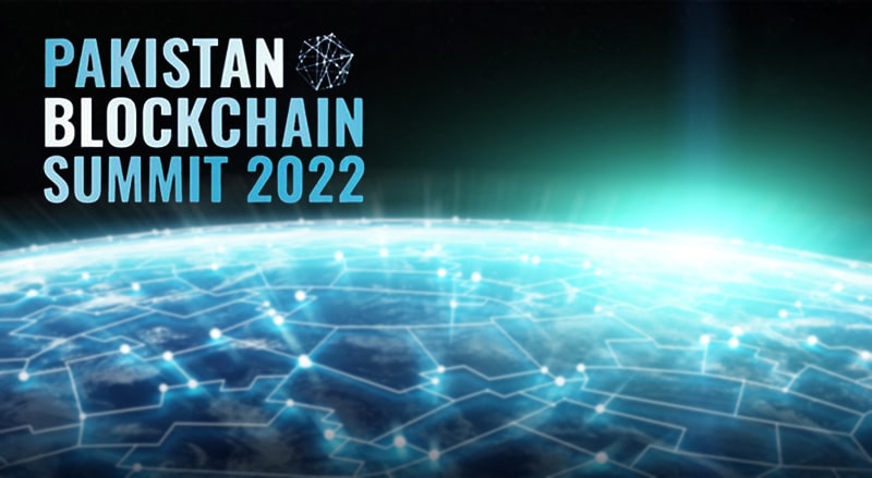 Pakistan Blockchain Summit 2022 over digital globe concept