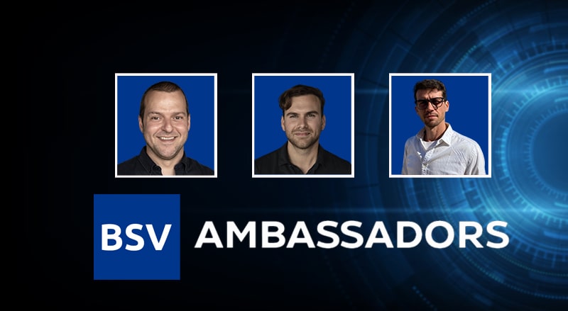 New BSV Ambassadors Niels van den Bergh, Filip Mariën, Bart Olivares