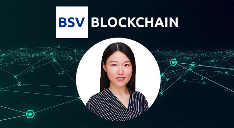 BSV Blockchain logo and Lise Li in BSV Blockchain In the Spotlight