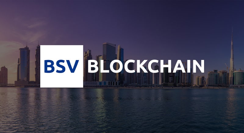 BSV Blockchain over UAE coastline for the VIP Reception event in the UAE