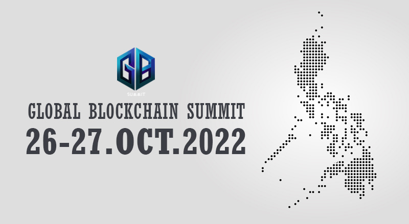 Global blockchain Summit logo and Philippine Map