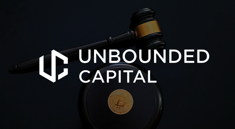 Unbounded Capital logo over Gavel and Bitcoin representing bitcoin and blockchain regulation