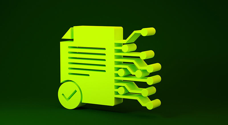 Green Verified Smart Contract over dark green background depicting Sensible Contract Advances on BSV