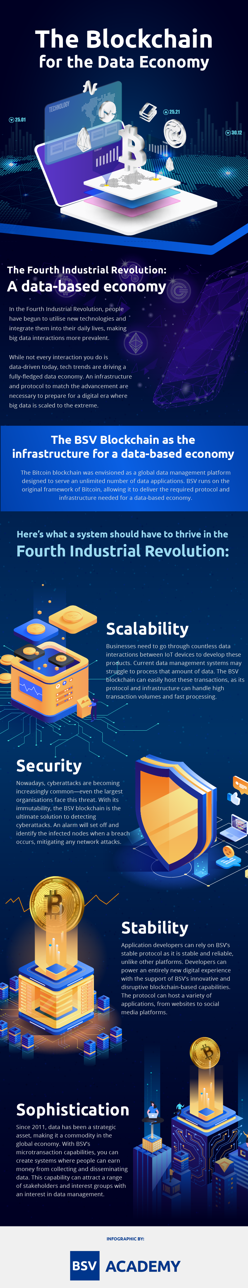 The Blockchain for data economy infographic