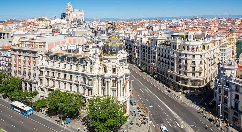 Madrid Spain Skyline