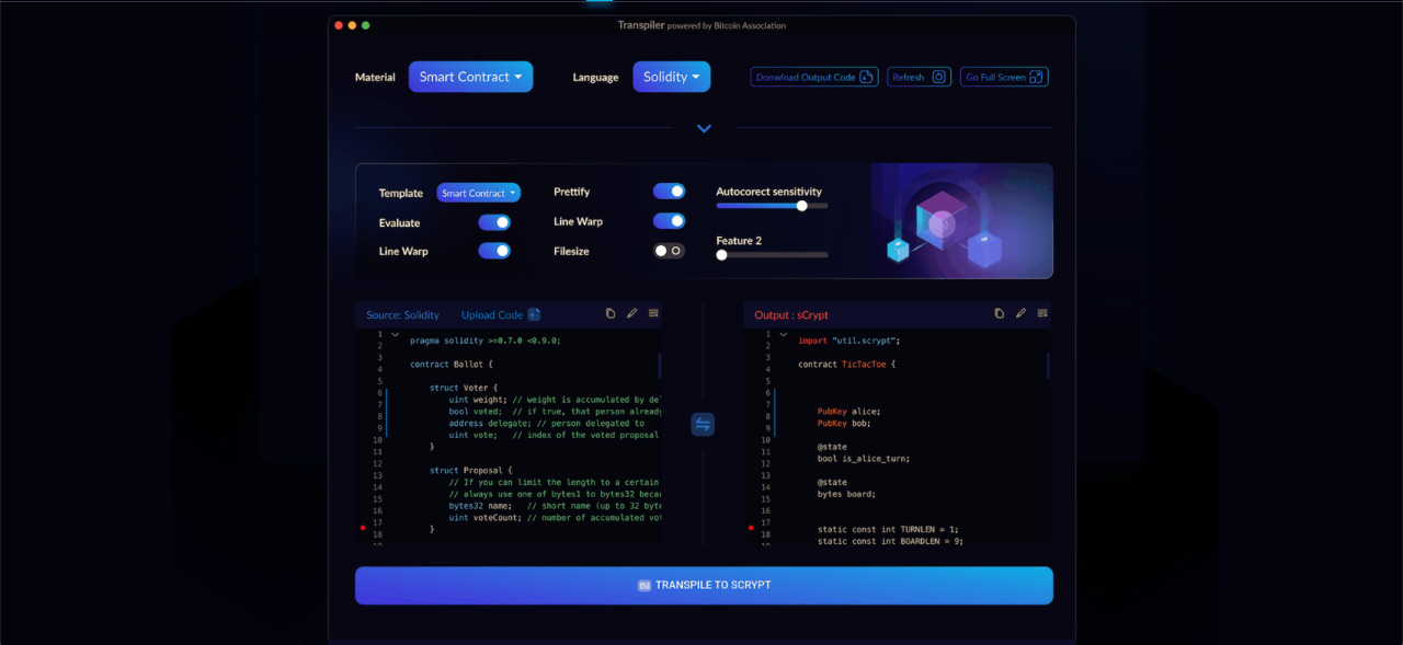 Transpiler programming