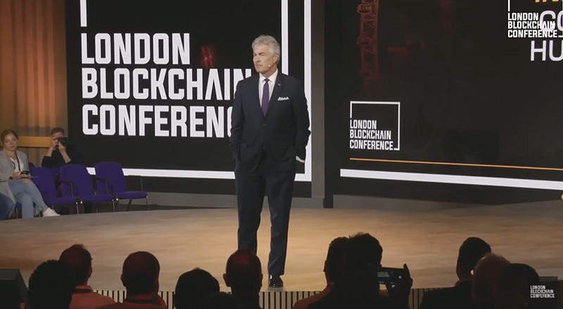 Kenneth Braithwaite (former Secretary of the US Navy) spoke at the recent London Blockchain Conference.