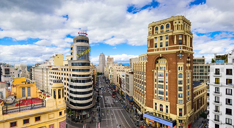 Madrid, Spain Cityscape.