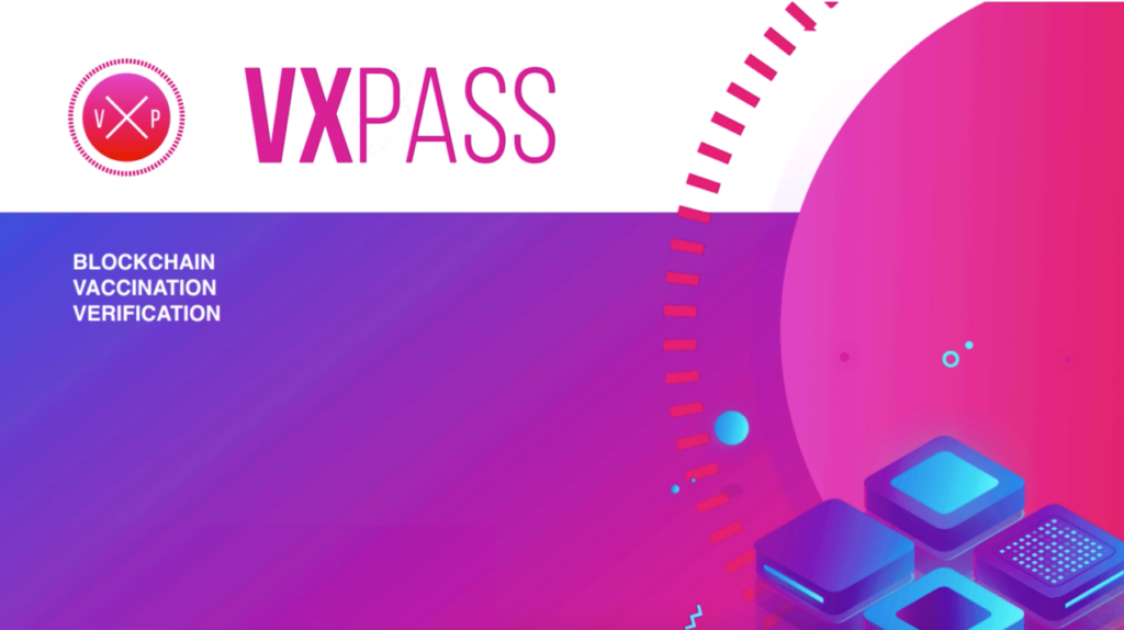 VXPass logo with Blockchain Vaccination Verification