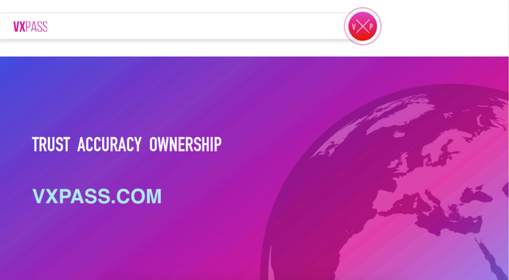 VXPASS logo over Trust Accuracy Ownership VXPASS.com